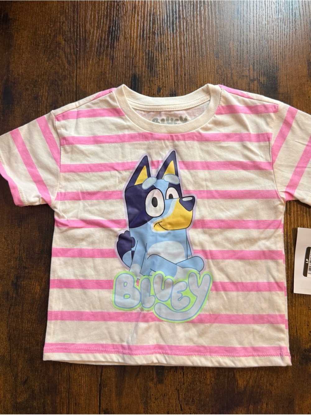 Bluey Pink & White Striped Short Sleeve T-Shirt Size 3T